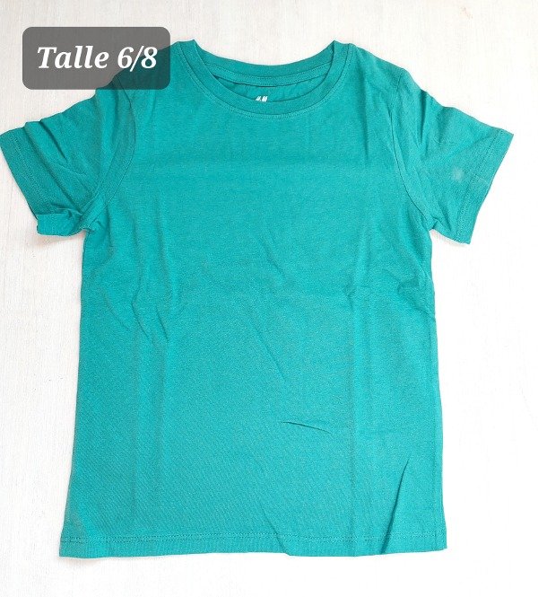 Remera manga corta HyM tall 6/8 verde oscuro