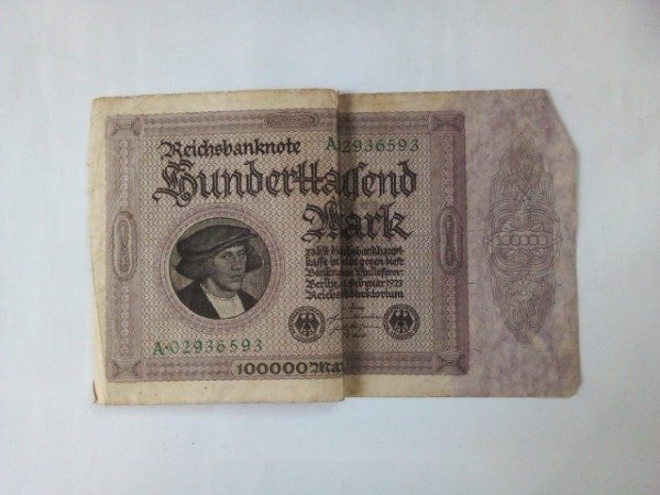 Producto - Billete 10000 marcos Serie A Alemania - Usado