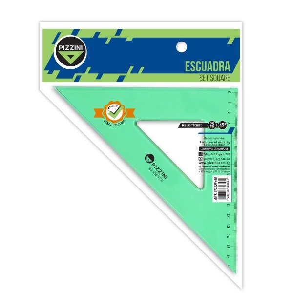 Producto - Escuadra Pizzini acrílica técnica 35 cm x 45/60 - 1