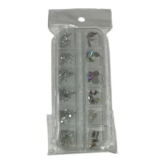 Producto - STRASS CRISTALES PLATEADO EN CAJA MCO MCO-096
