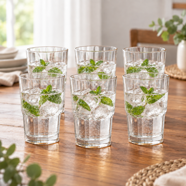 Producto - SET DE 6 VASOS REFLEX TRAGO ALTO DE VIDRIO 360 ML - 0