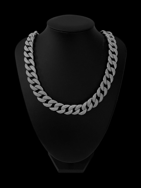 Producto - COLLAR CUBANO GROSS PLATA