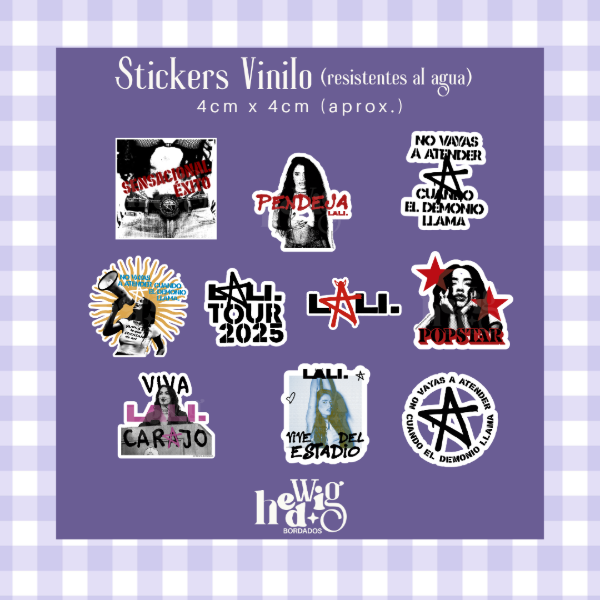 Producto - Pack 10 Stickers Vinilo LALI #2