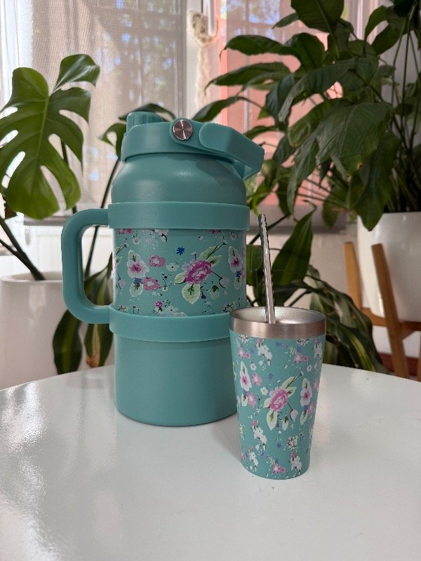 Producto - Set terere (termo 1900 ml + mate + bombilla) verde agua