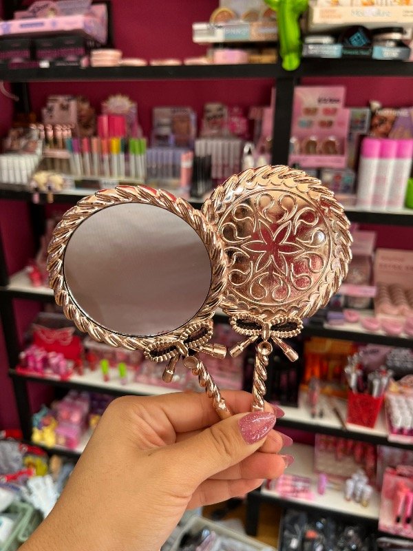 Producto - Espejo dorado mango moño