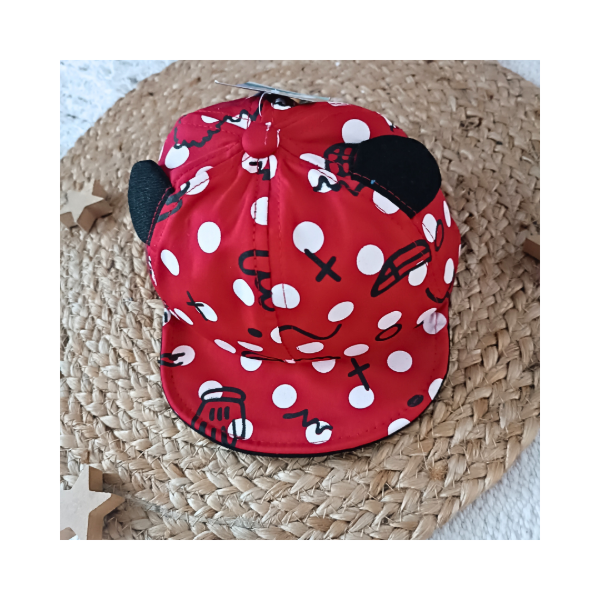 Producto - Gorra con visera lunares ROJO - 1