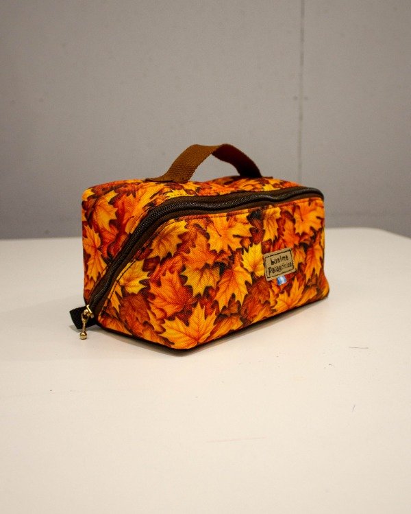 Producto - Neceser CUBO estampado hojas otoño