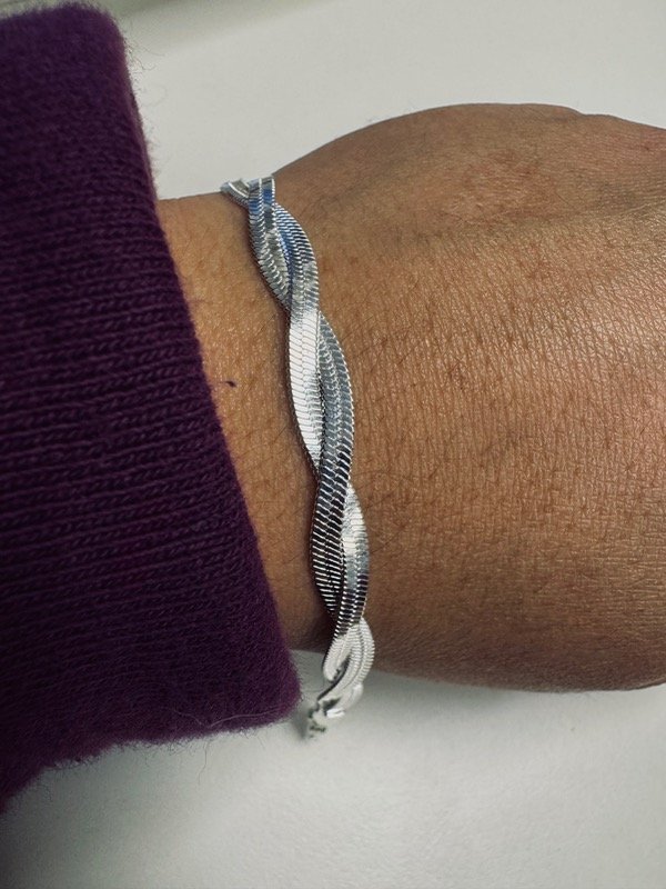 Producto - Pulse Trenzada Snake Acero Blanco