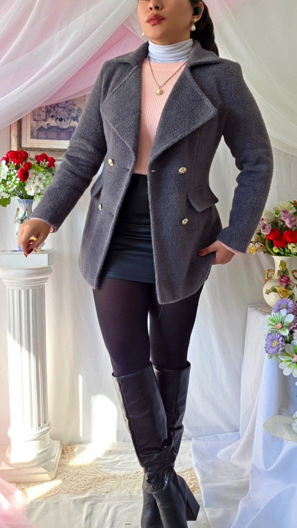 Producto - Tapado/Blazer Dana Gris! IMPORTADO NUEVO - 4