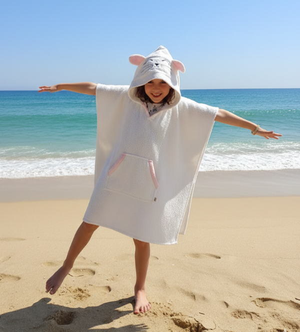 Producto - PONCHO Gatito de toalla 100 algodón