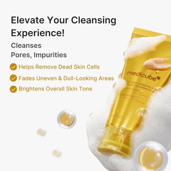 Producto - medicube Kojic Acid Turmeric Vita Capsule Cleansing Foam 120ml - 3