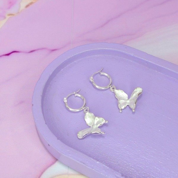 Producto - Aros Mariposa perlado AB