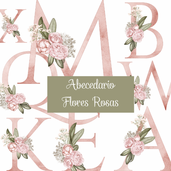 Producto - Flores Rosas - Abecedario Floral - AL30