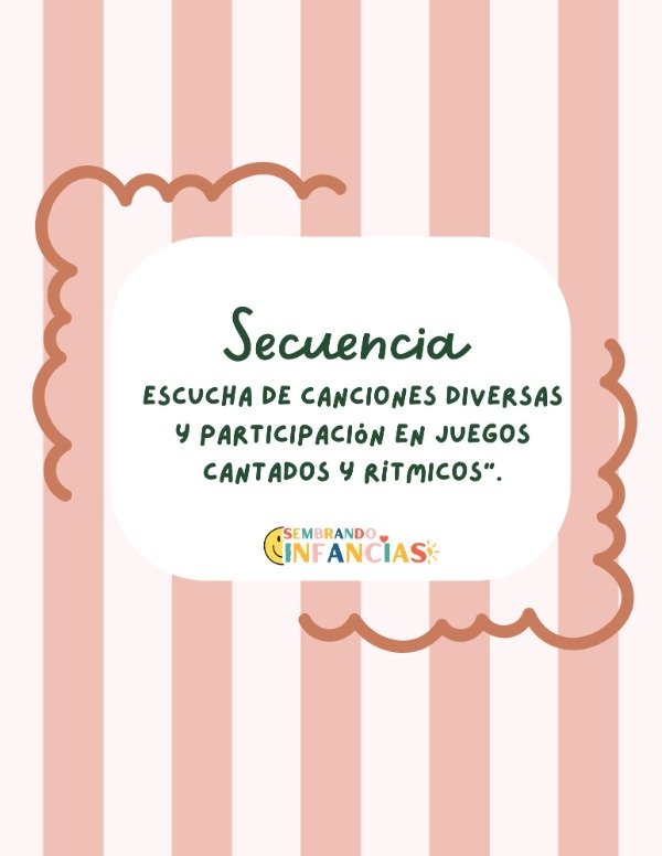 Producto - Secuencia- Escucha de canciones diversas y juegos cantados y rítmicos