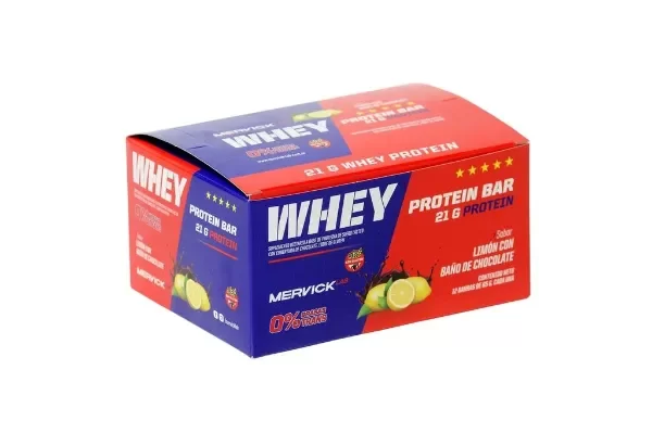 Producto - Barrita de Proteina Limon Mervick 21g de Proteina