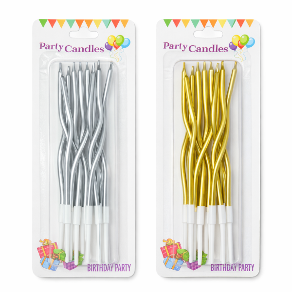 Producto - Velas Metalizadas Onduladas  x12