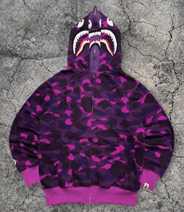 Producto - BAPE SHARK doble capucha Morada - 2