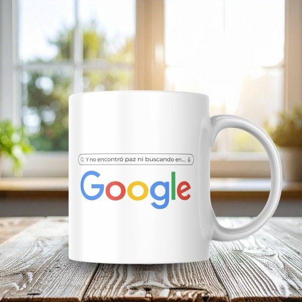 Producto - Taza de Ceramica Google con Frase buscando paz