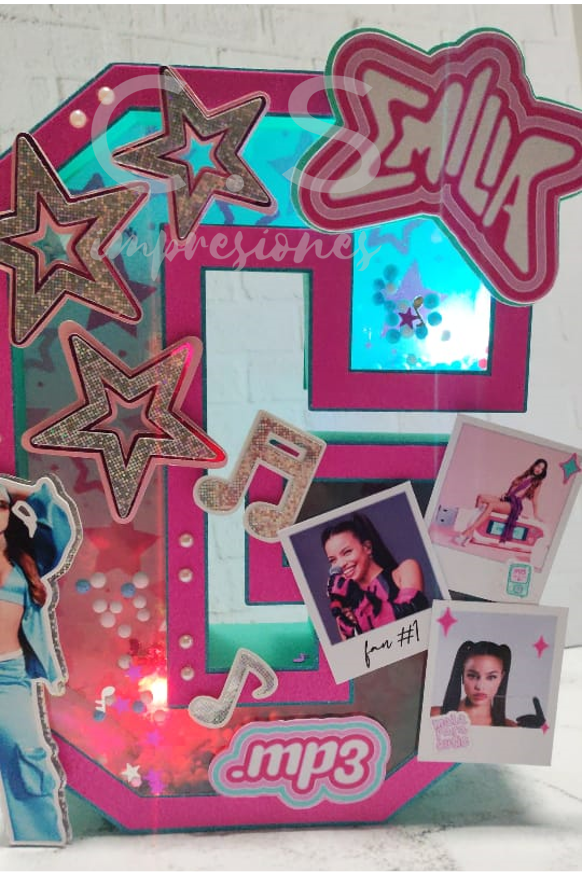 Producto - LETRA 3D SHAKER CON LUZ