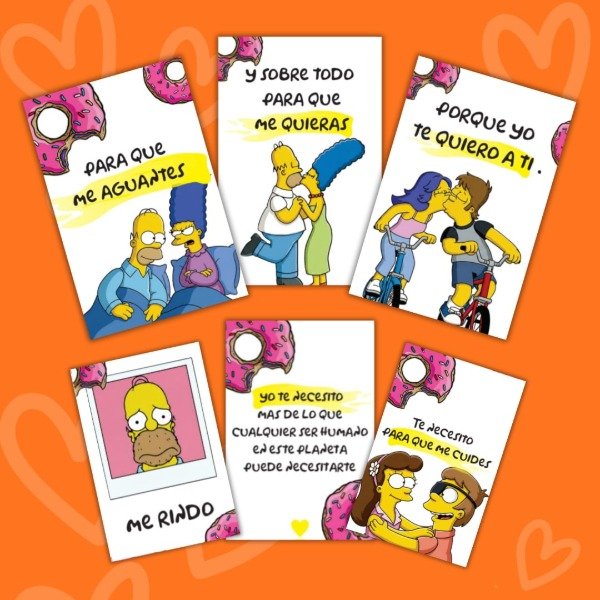 Producto - TARJETAS MARGE Y HOMERO - LOS SIMPSONS - DIGITAL