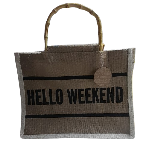 Bolso rafia Hello weekend