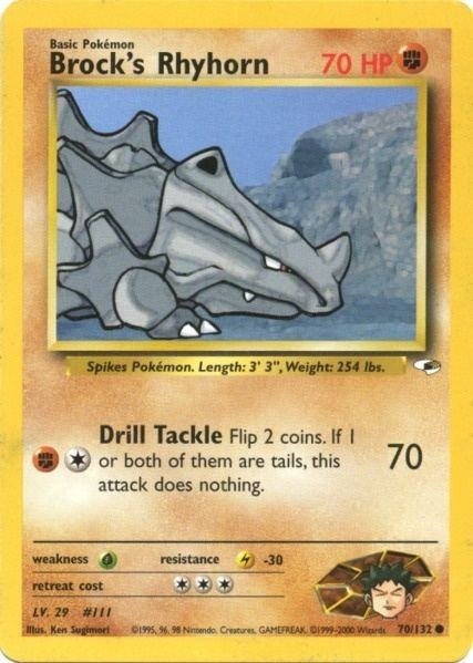 Producto - Brock's Rhyhorn (70/132) [Gym Heroes Unlimited]