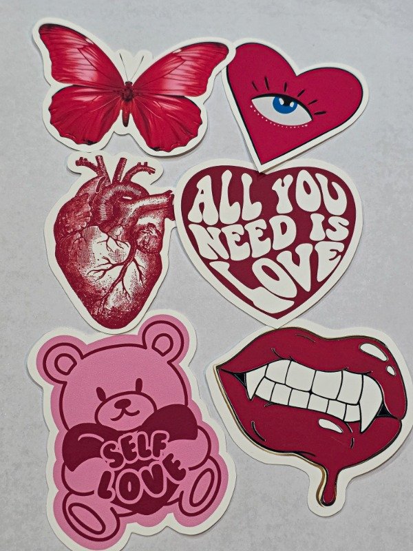 Producto - Sticker rojo surtido