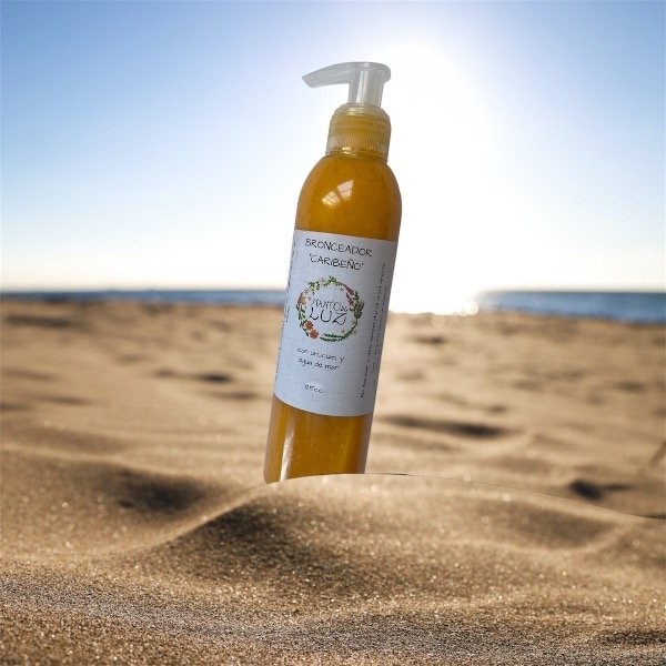 Producto - BRONCEADOR CARIBEÑO  -  urucum-, hibiscus y agua de mar 125cc