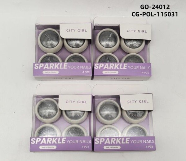 Producto - POLVOS PARA UÑAS HOLOGRAFICO X4 PCS CITY GIRL GO-24012576
