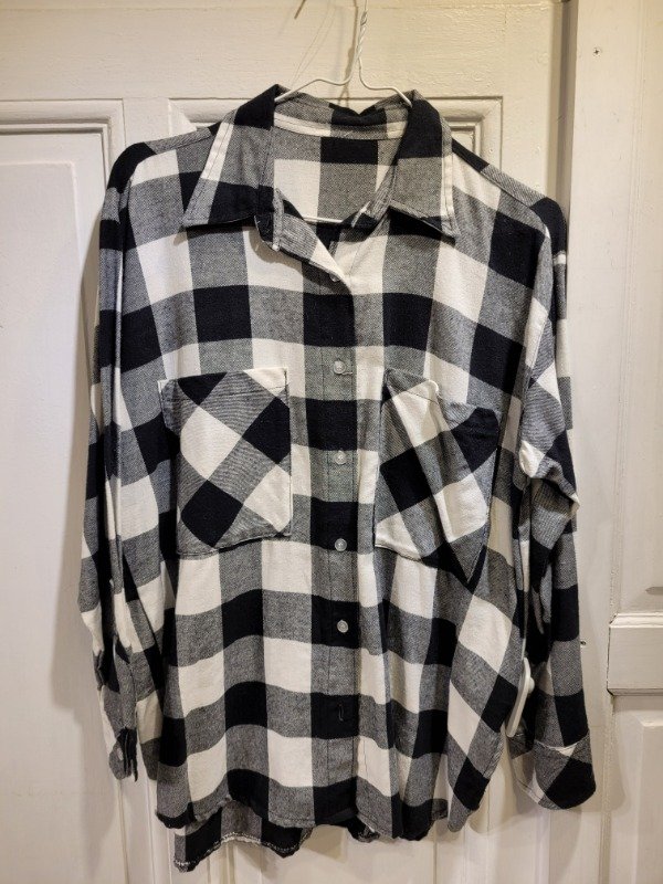 Producto - Camisa BAXX cuadrillé byn Nueva C/etiq Talle 14 años - PRECIO: 20X