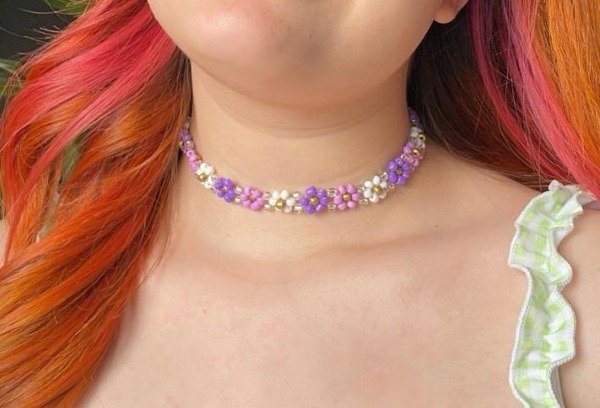 Producto - Collar Flower Lilac