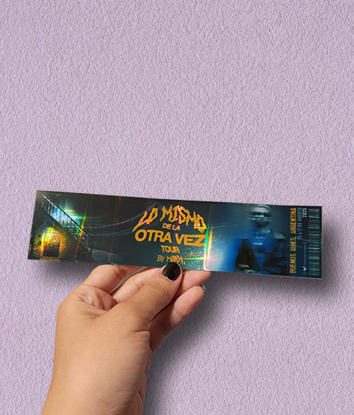 Producto - ENTRADA HOLOGRÁFICA - MORA - LO MISMO DE LA OTRA VEZ TOUR