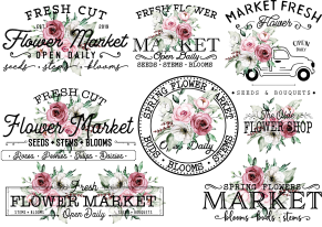 Producto - Laminas Transfer Color FLORAL 7