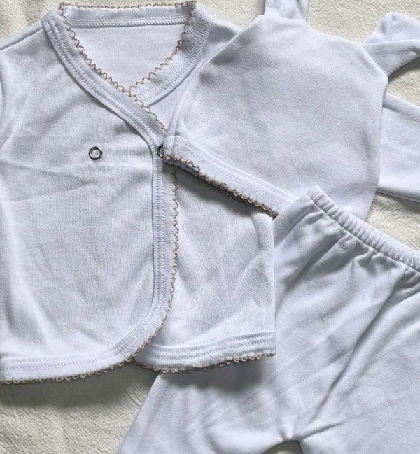 Producto - Ajuar 3 piezas Picot Beige