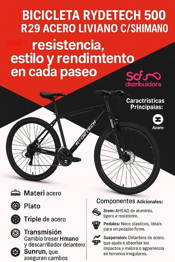 Producto - Bicicleta Rydetech 500 R29"