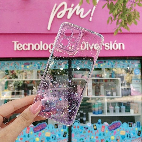 Producto - Motorola G13/ Motorola G23 Funda Glitter Splash Violeta