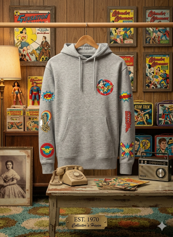 Producto - Buzo Canguro Mujer Maravilla Full Manguitas