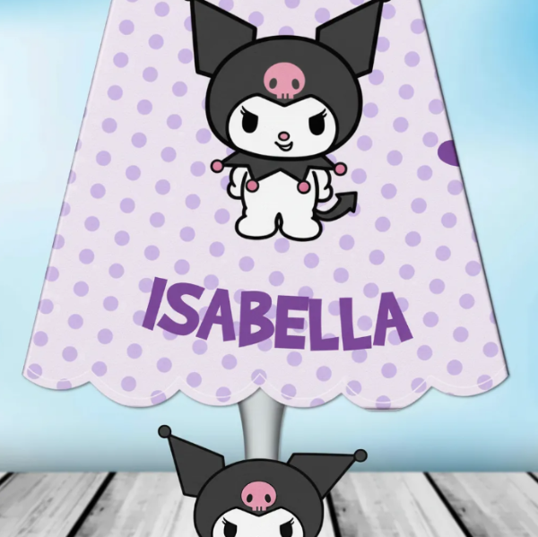 Producto - Imprimible Centro Mesa Lámpara Velador Copa Kuromi - 6