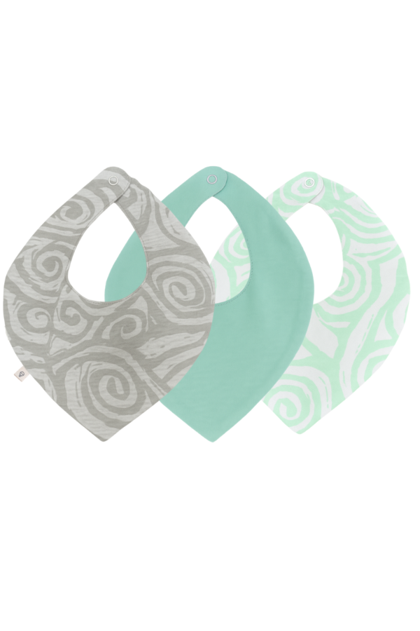 Producto - Set x 3 baberos Fleur verde EN