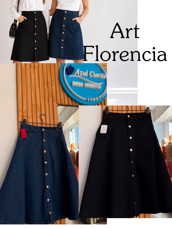Falda jeans sin bolsillos florencia