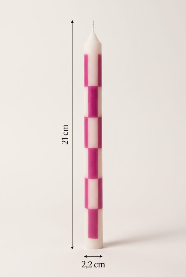 Producto - Vela Checkered Fucsia