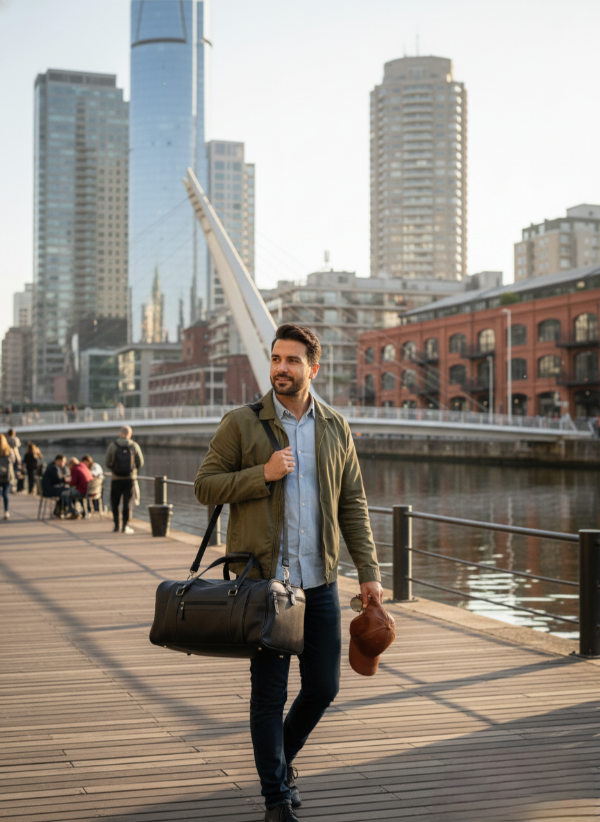 Producto - Bolso de viaje de cuero modelo "936" - 5