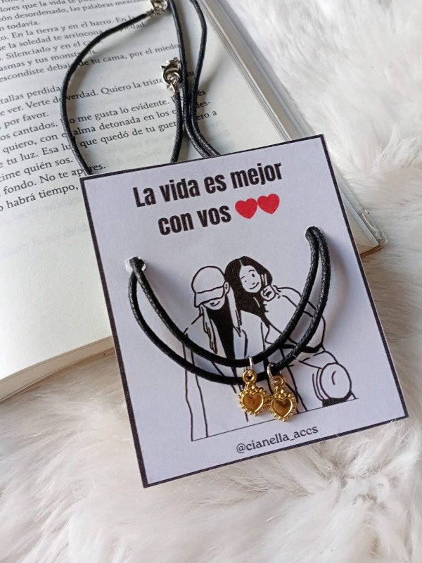 Producto - collares para compartir gold heart