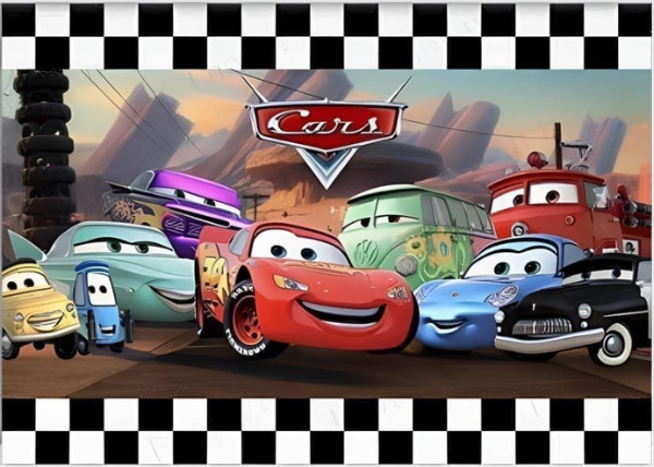 Producto - Lamina comestible rectangular cars 2