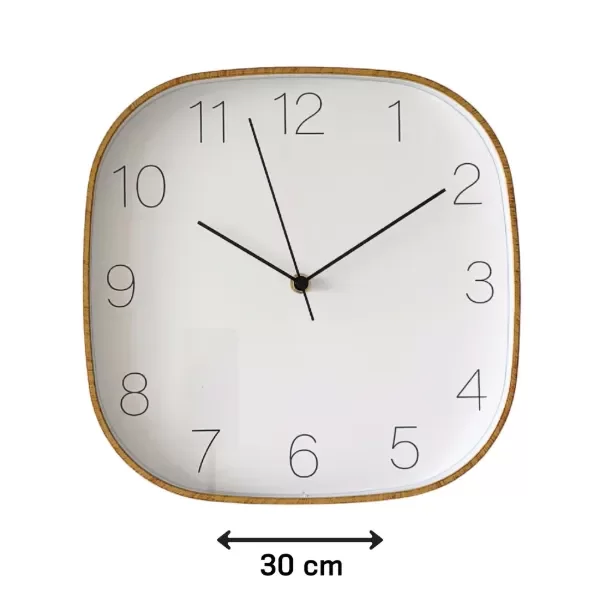 Producto - Reloj cuadrado borde madera