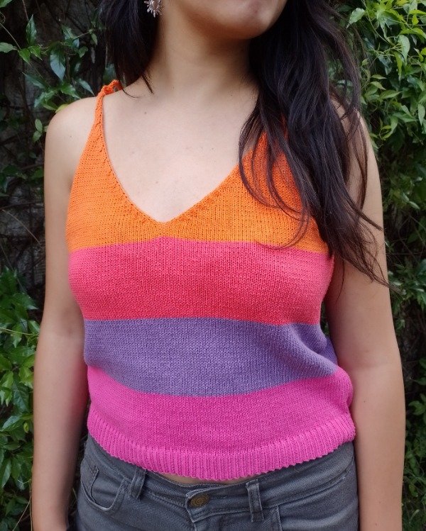 Producto - Musculosa Crop Atardecer (talle L)
