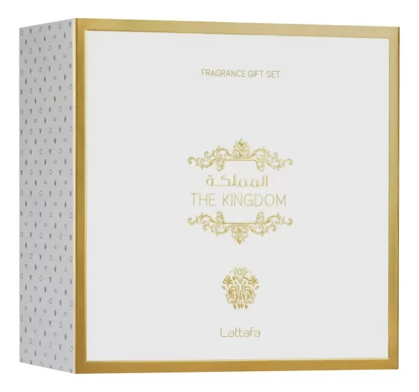 Producto - KIT LATTAFA The Kingdom 100ml + 12 Ml + Gel De Ducha - 0