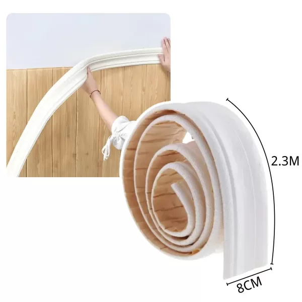 Producto - ZOCALO AUTOADHESIVO BLANCO PARA PARED 0.8X2.3M X1