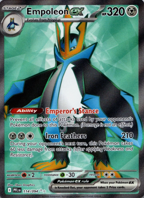 Producto - Empoleon ex (114/094) [Mega Evolution: Phantasmal Flames]