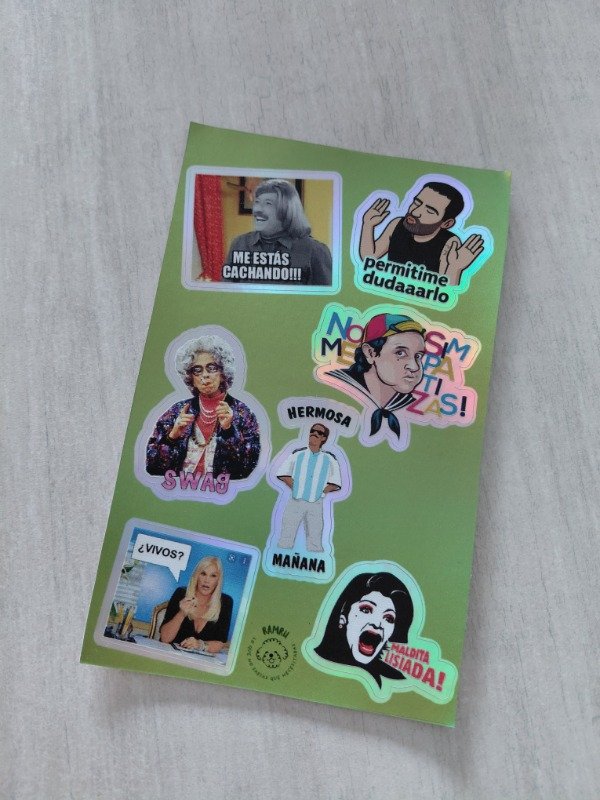 Producto - Planchitas de stickers - Memes #001